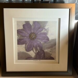 Purple flower framed art